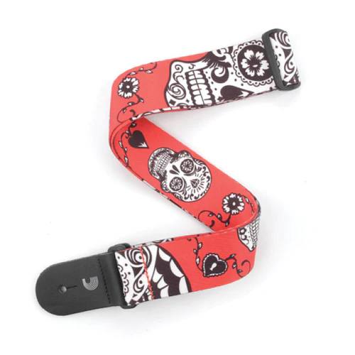 D'Addario Planet Waves Sugar Skulls Woven Guitar Strap - Image 4