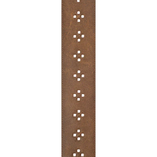 D'Addario Planet Waves Vented Leather Strap W/ Brown Diamonds - Image 2