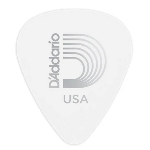 D'Addario Planet Waves White-Color Celluloid Guitar Picks - 25 Pk