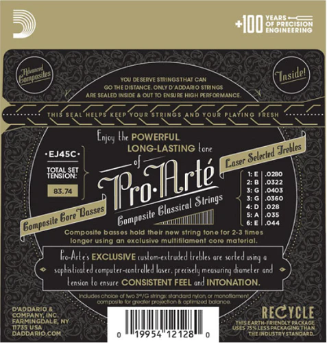 D'Addario Pro-Arte Composite, Hard Tension Classical Guitar Strings - EJ46C - Image 2