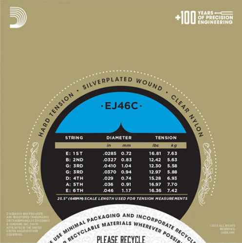 D'Addario Pro-Arte Composite, Hard Tension Classical Guitar Strings - EJ46C - Image 3