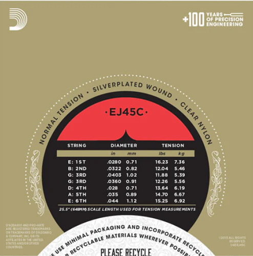 D'Addario Pro-Arte Composite, Normal Tension Classical Guitar Strings - EJ45C - Image 3