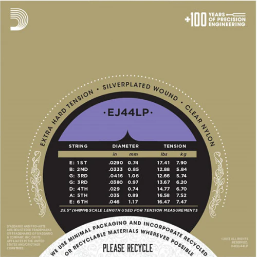 D'Addario Pro-Arte Lightly Polished Composite , Extra-Hard Tension Classical Guitar Strings - EJ44LP - Image 3
