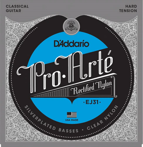 D'Addario Pro-Arte Rectified TrebleS, Hard Tension Classical Guitar Strings