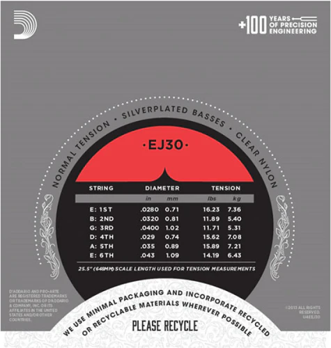 D'Addario Pro-Arte Rectified TrebleS, Normal Tension Classical Guitar Strings - Image 3