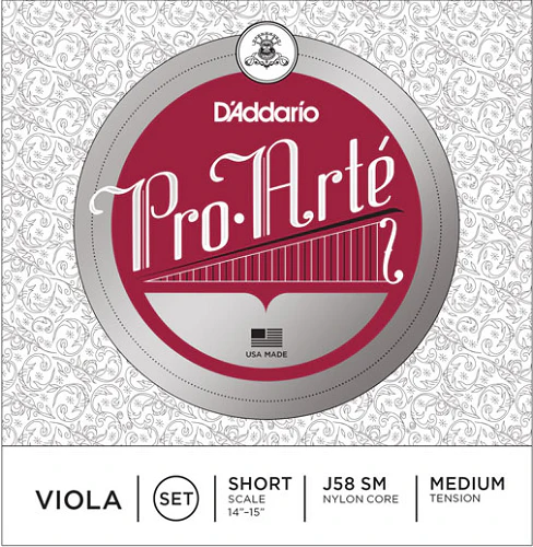 D'Addario  Pro-Arte Viola String SET, Short Scale, Medium Tension