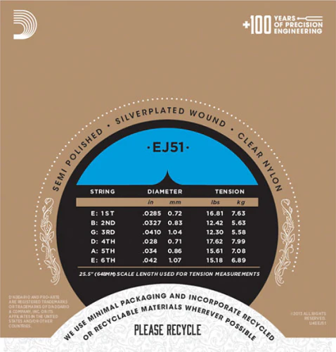 D'Addario Pro-Arte with Polished Basses, Hard Tension Classical Guitar Strings - Image 3