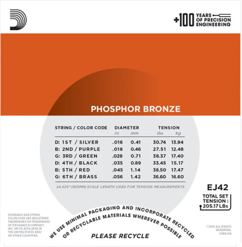 D'Addario Resphonic Guitar StringS, 16-56 - Image 3