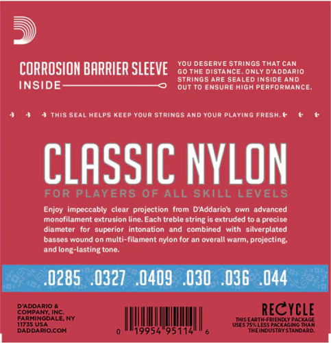 D'Addario Stydent Nylon, Hard Tension Classical Guitar Strings EJ27H - Image 2