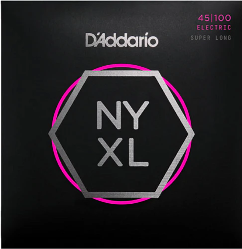 D'Addario  Super Long Scale, REGULAR-Light, 45-100, Bass Guitar Strings