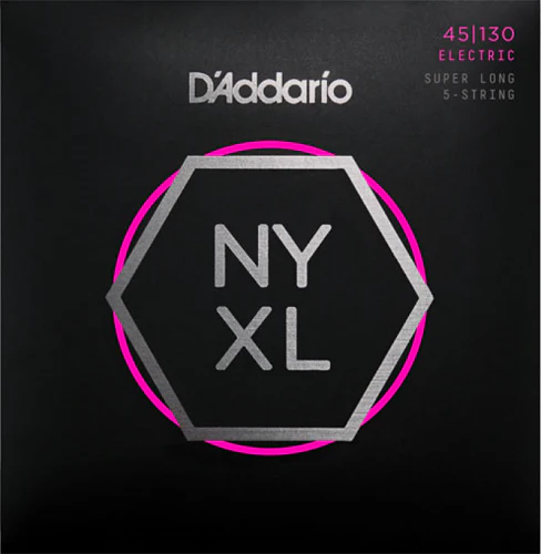 D'Addario  Super Long Scale, Regular Light 5-String, 45-130 Bass Guitar Strings