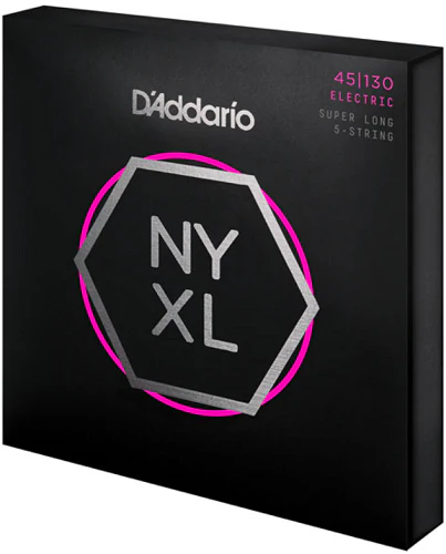 D'Addario  Super Long Scale, Regular Light 5-String, 45-130 Bass Guitar Strings - Image 3
