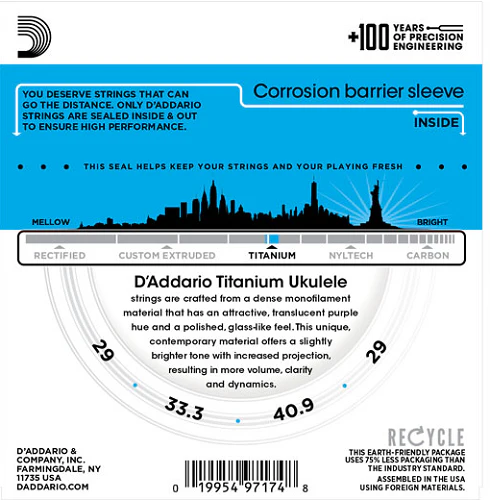 D'Addario TITANIUM, Tenor Ukulele Strings - Image 2