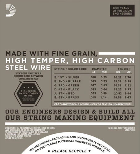 D'Addario XL Pure NICKEL, Regular Light, 10-45 Electric Guitar Strings - Image 3