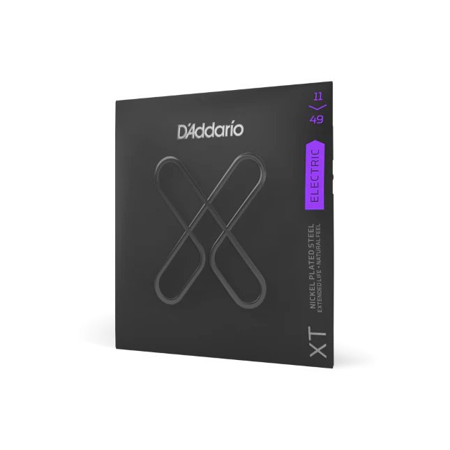 D'Addario XT Electric Nickel Plated Steel Electric Guitar Strings, Medium, 11-49 - XTE1149