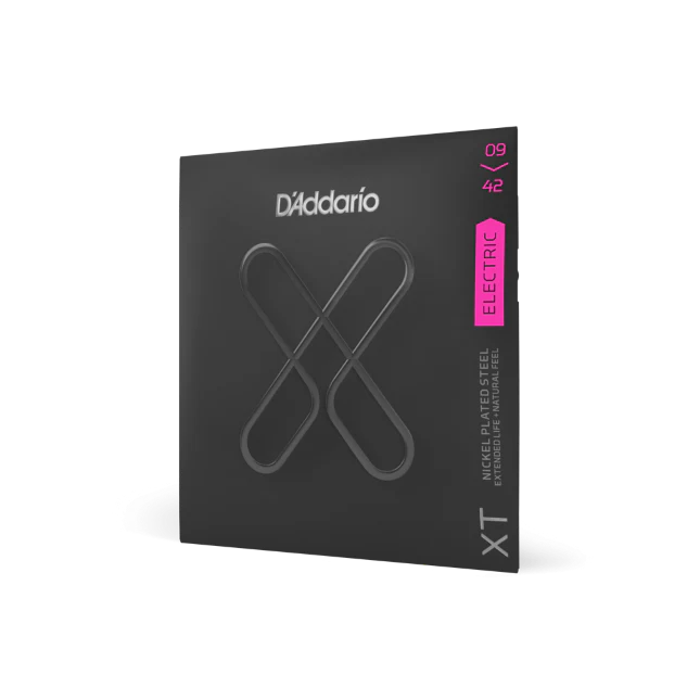 D'Addario XT Electric Nickel Plated Steel Electric Guitar Strings, Super Light, 09-42 - XTE0942