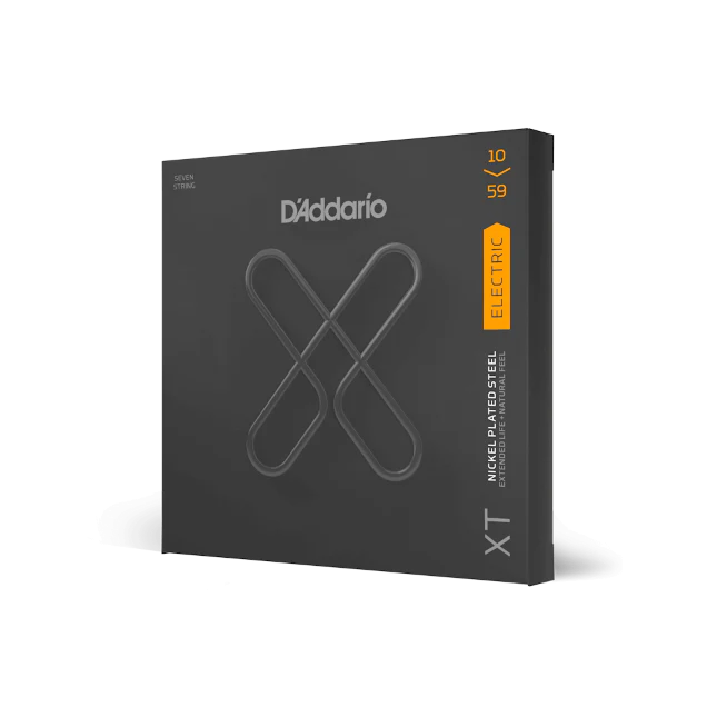 D'Addario XT Electric Nickel Plated Steel, Regular Light, 7-String 10-59 - XTE1059