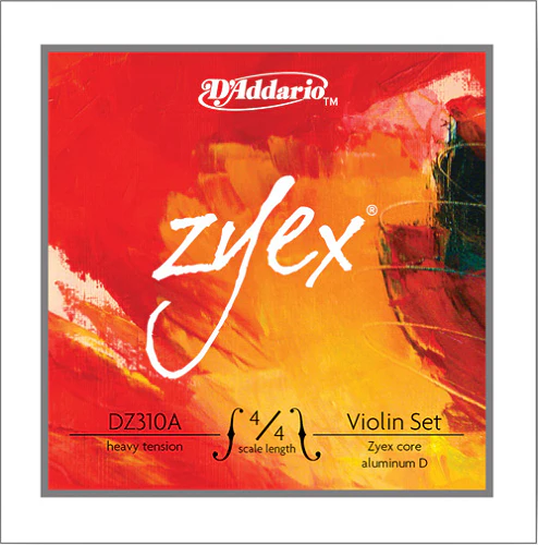D'Addario Zyex Violin String SET, 4/4 Scale, Aluminum Wound D - Image 2