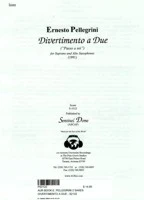 Divertimento A Due by Pellegrini for 2 Saxes/Score-S2122