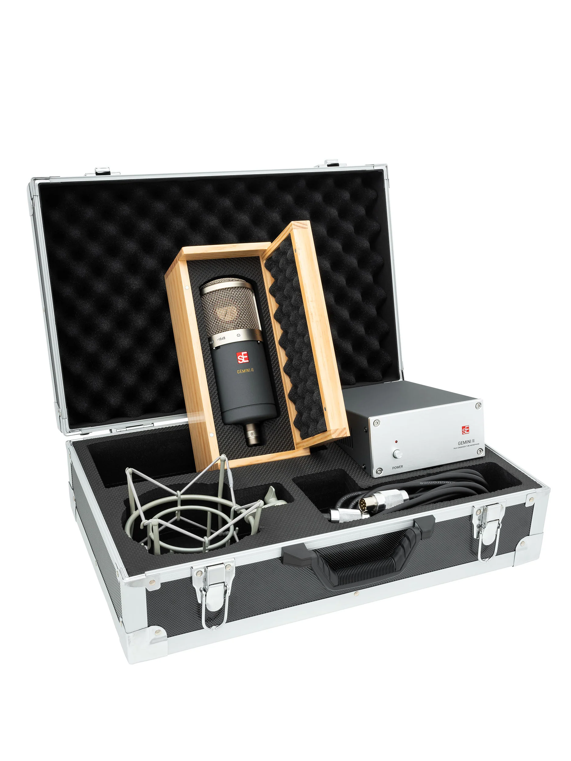 Dual Tube Cardioid Condenser Microphone with Shockmount and Case - Image 3