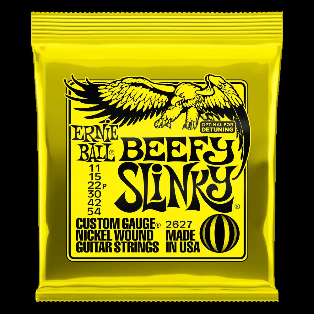 Ernie Ball Beefy Slinky Nickel Wound Electric Guitar Strings - 11-54 Gauge - 2627