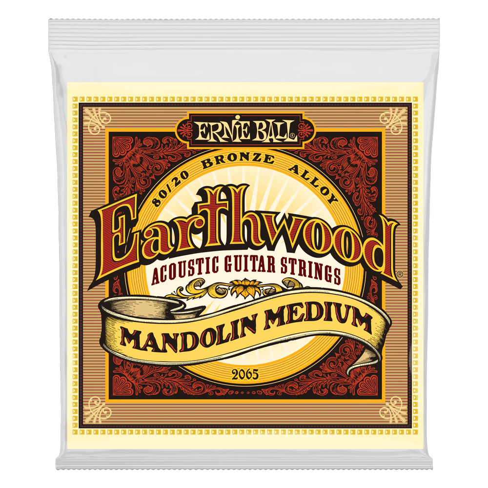 Ernie Ball Earthwood Mandolin Medium Loop End 80/20 Bronze Acoustic Guitar Strings - 10-36 Gauge - 2065