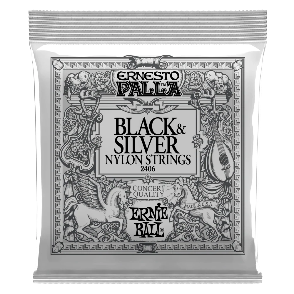 Ernie Ball Ernesto Palla Black & Silver Nylon Classical Guitar Strings