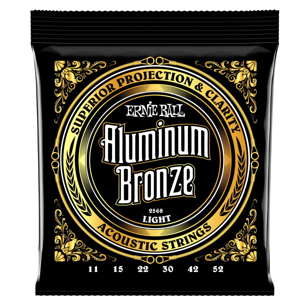 Ernie Ball Light Aluminum Bronze Acoustic Guitar Strings - 11-52 Gauge - 2568