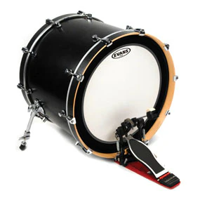 Evans EMAD Coated White Bass Drum Head, 26 Inch