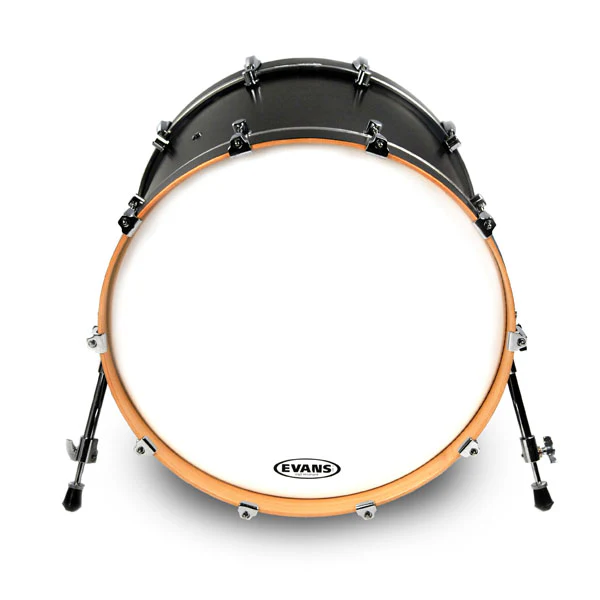 Evans EQ3 Coated White Bass Drum Head - NO Port - 18 - Image 2