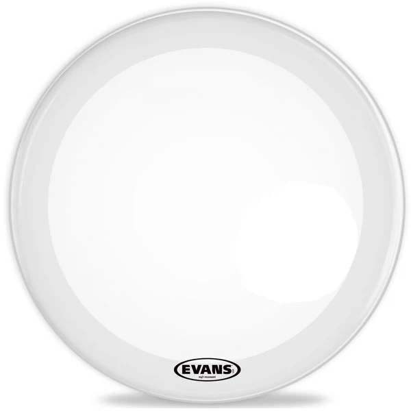 Evans EQ3 Coated White Bass Drum Head - NO Port - 18 - Image 3