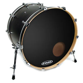 Evans EQ3 Resonant Black Bass Drum Head, 18 Inch