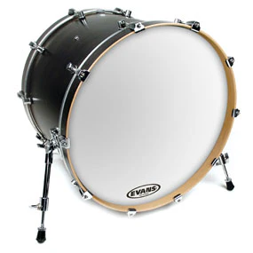 Evans EQ3 Resonant Smooth White Bass Drum Head - NO Port - 18