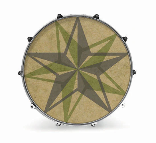 Evans Graphics Bass Drum Head - Star Burst 2