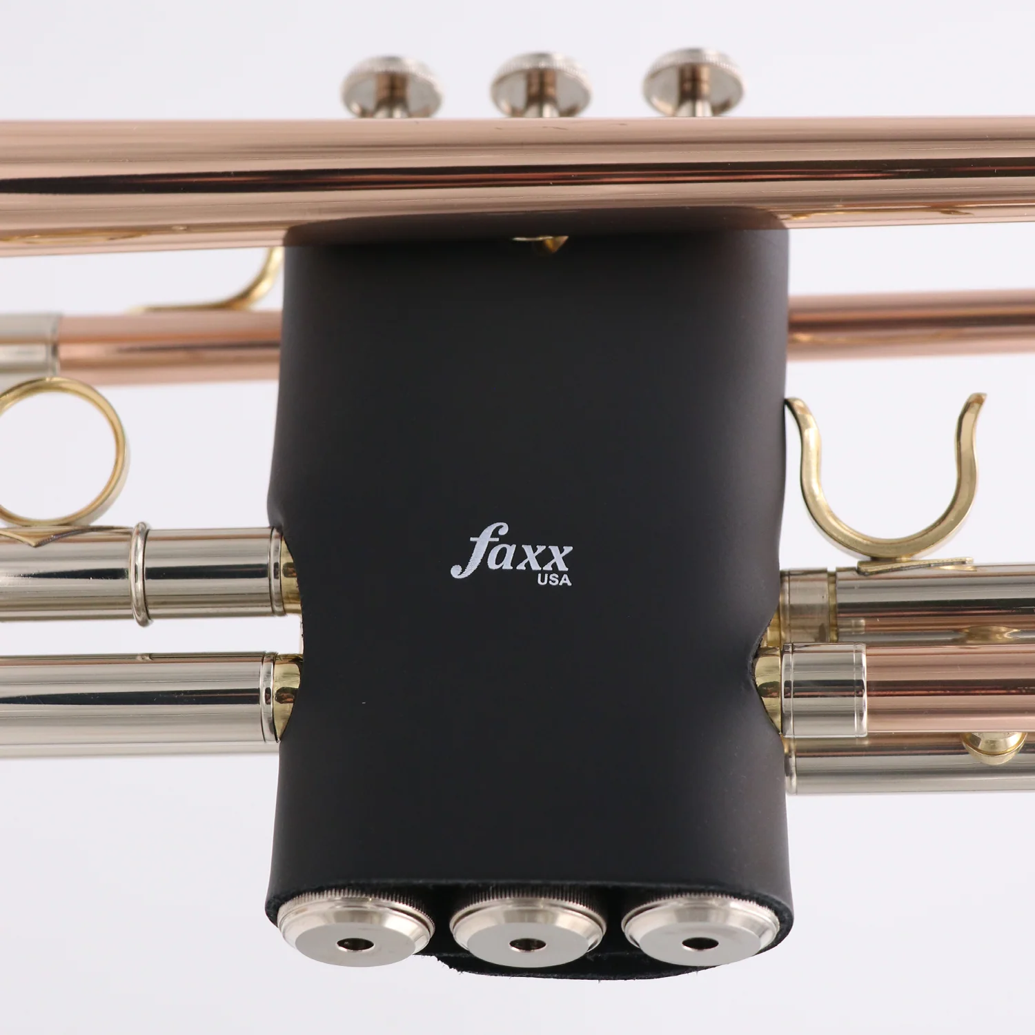 Faxx Trumpet / Cornet Valve Guard, Black Leather - Image 2