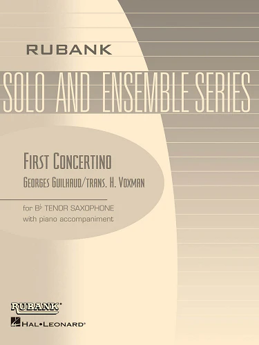 First Concertino For Tenor Sax W/ Piano Acc. By Georges Guilhaud