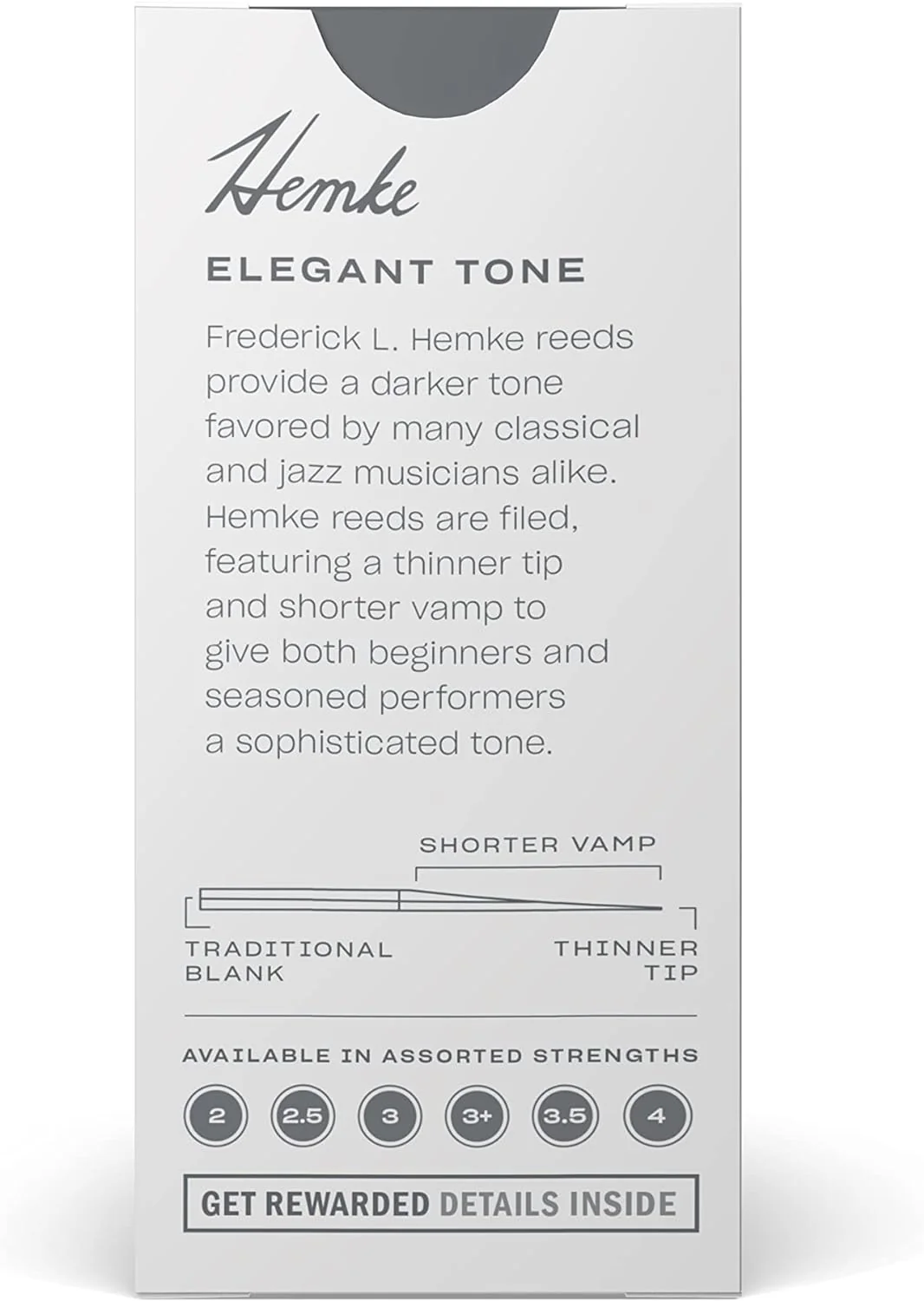 Frederick L. Hemke Alto Saxophone Reeds Filed - 5 Per Box - Image 3