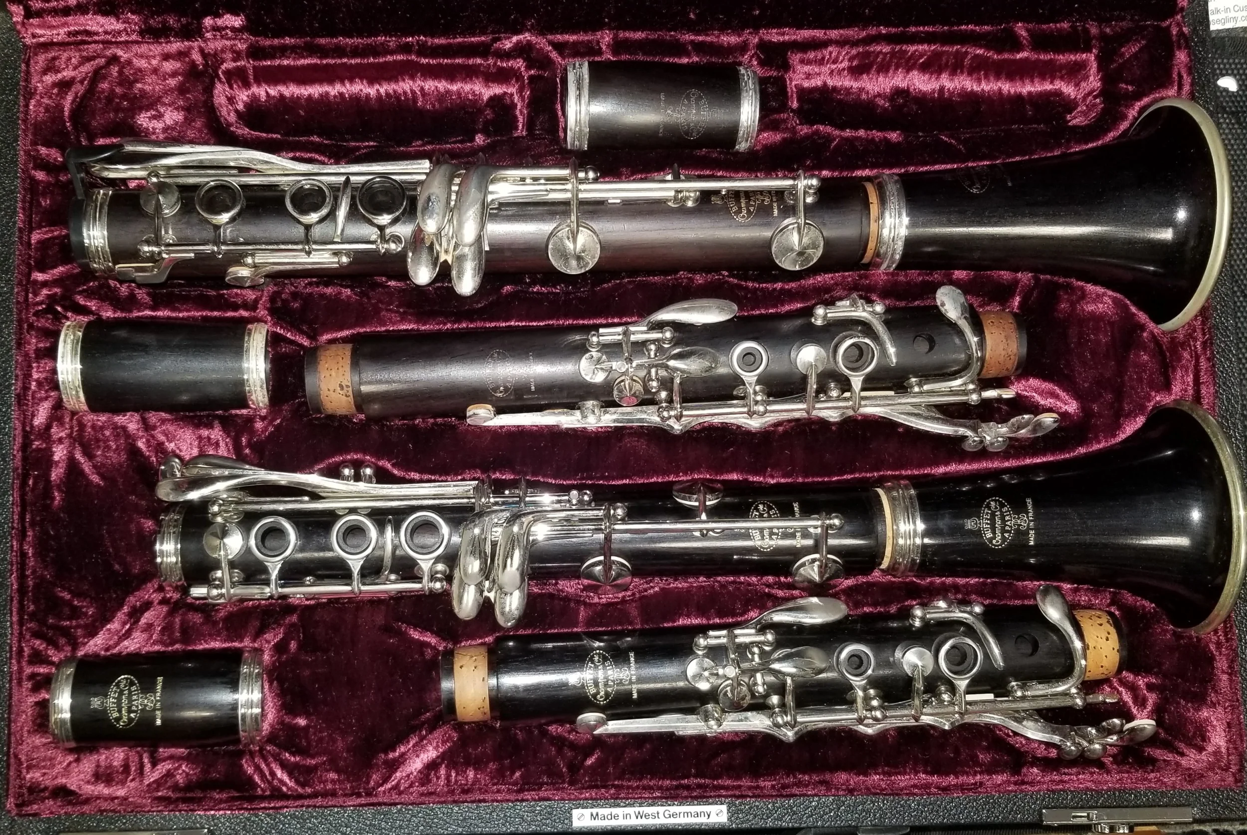 French Pochette A & Bb Double Clarinet Case - 722-B - Image 3