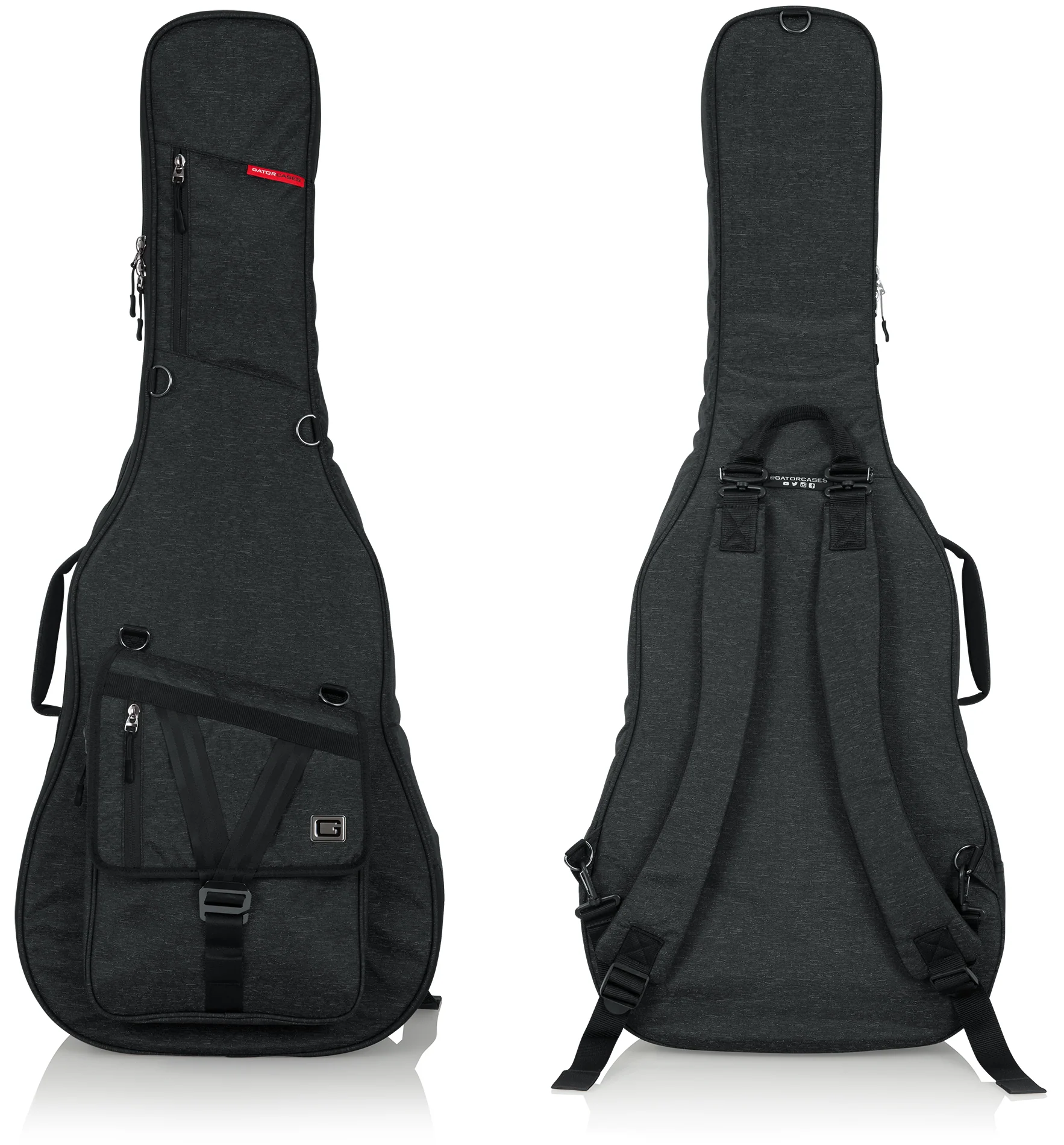 Gator Transit Series Acoustic Guitar Gig Bag- Charcoal Exterior - GT-ACOUSTIC - Image 4