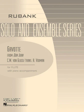 Gavotte From Don Juan for C Flute w/ Piano Accompaniment by: Christoph Gluck Arranged by: Himie Voxman - Image 2