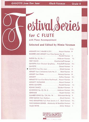 Gavotte From Don Juan for C Flute w/ Piano Accompaniment by: Christoph Gluck Arranged by: Himie Voxman - Image 3
