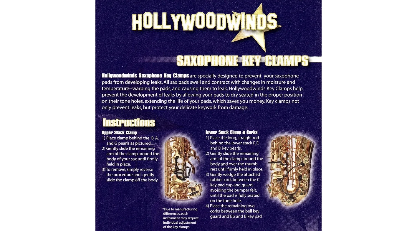 Hollywoodwinds Clamp Set -Tenor Sax - Image 2