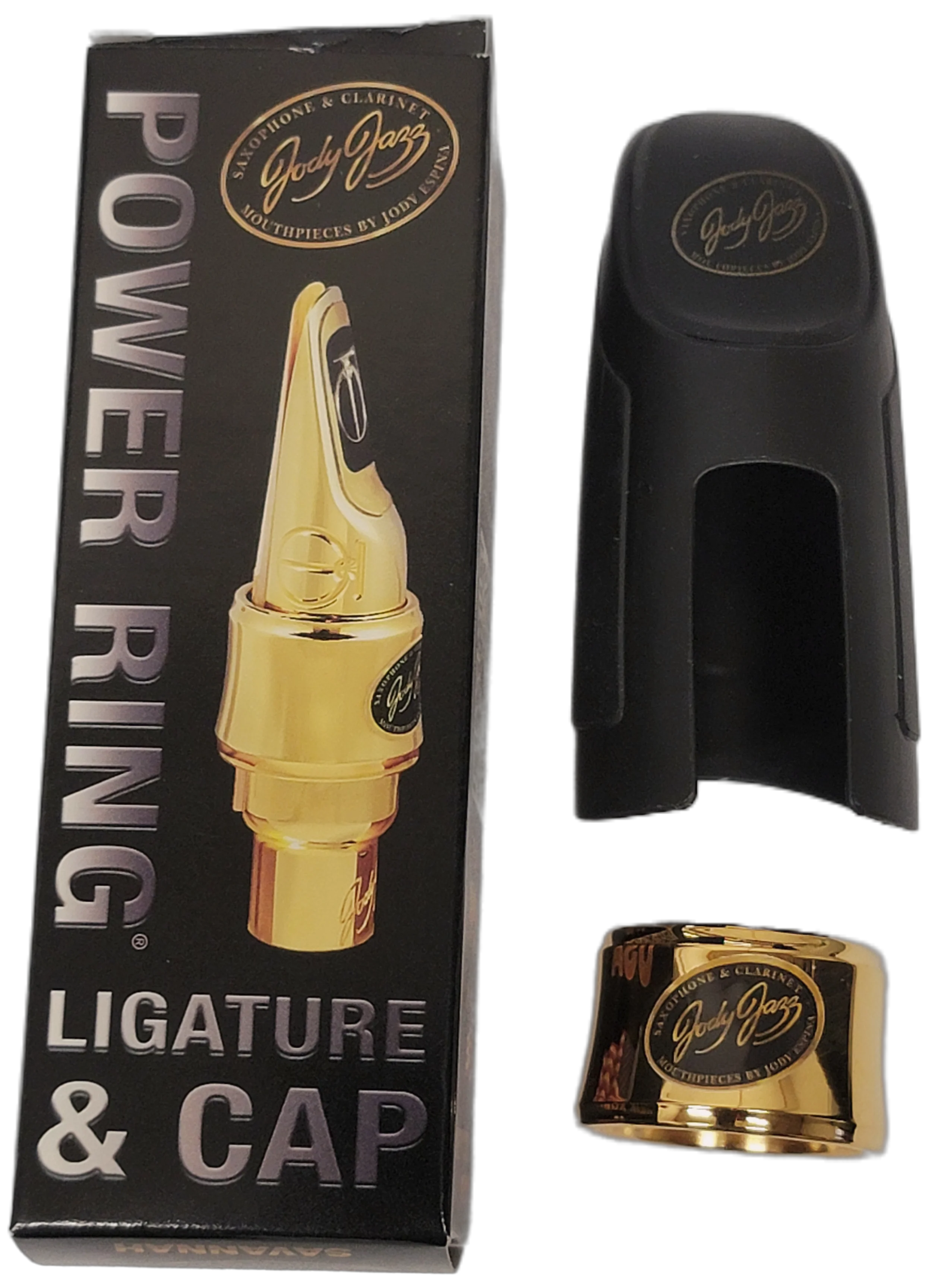 Jody Jazz MT1 Tenor Sax Power Ring Ligature Gold With Cap for DV Tenor and SuperJet Tenor