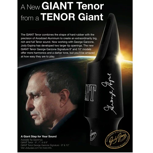Jody Jazz Tenor Sax Giant George Garzone "SIGNATURE" Anodized Aluminum Metal Mouthpiece - Image 2