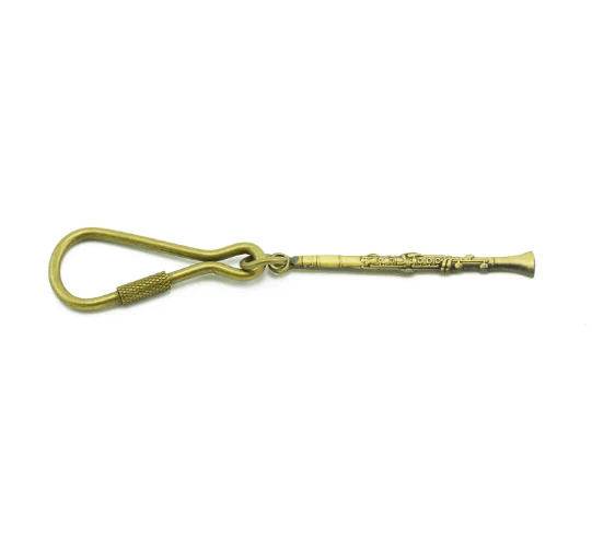 AIM GIFTS Antique Clarinet Brass Keychain - K64 - Image 2