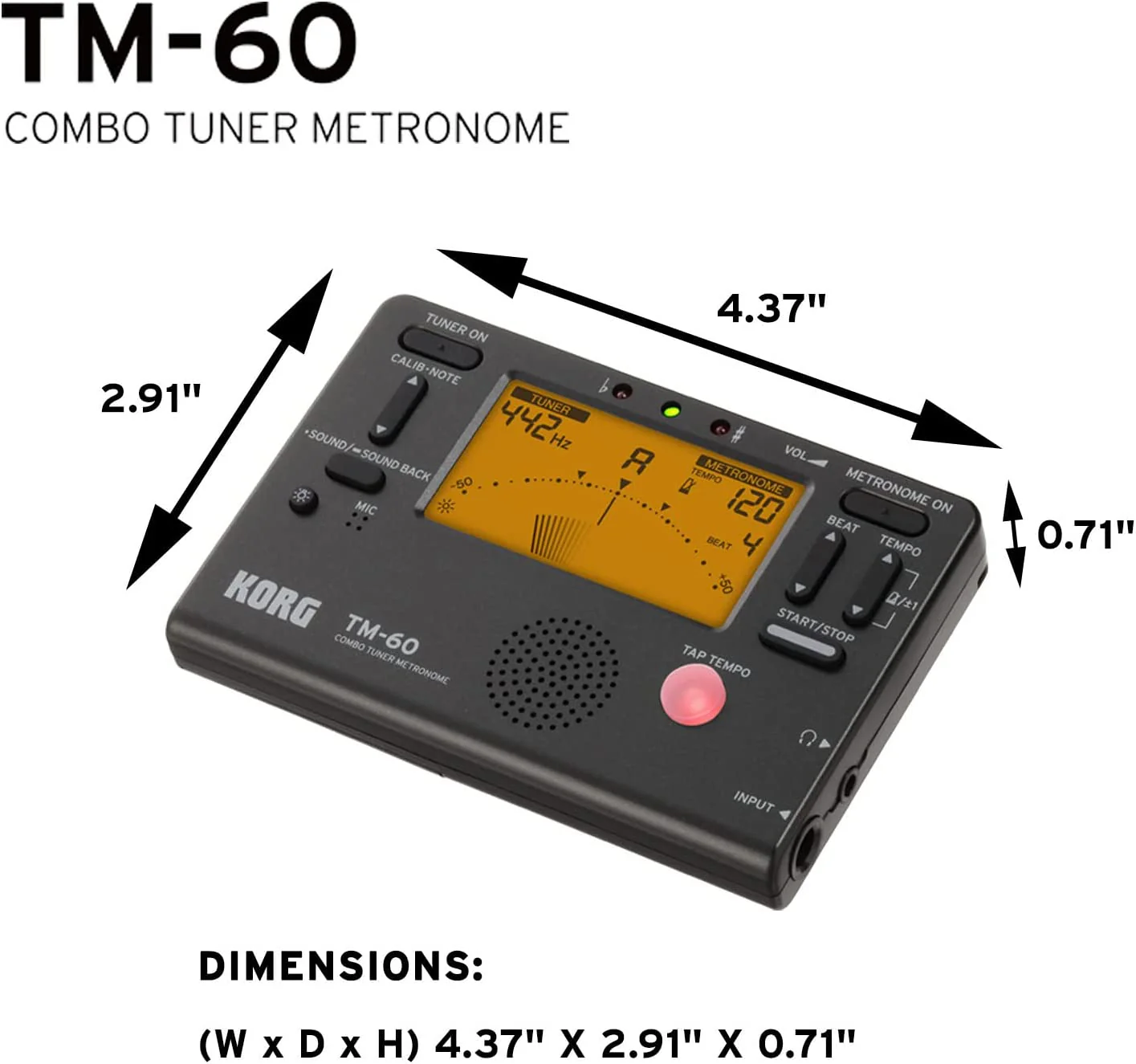 Korg TM-60 Tuner Metronome Combo - Image 8