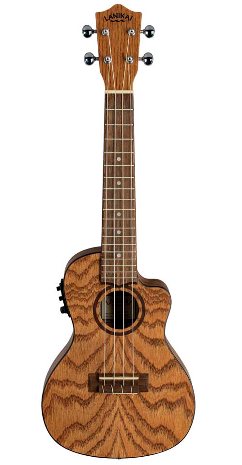 Lanikai Oak Series Acoustic/Electric Concert Cutaway Ukulele OA-CEC - Image 3