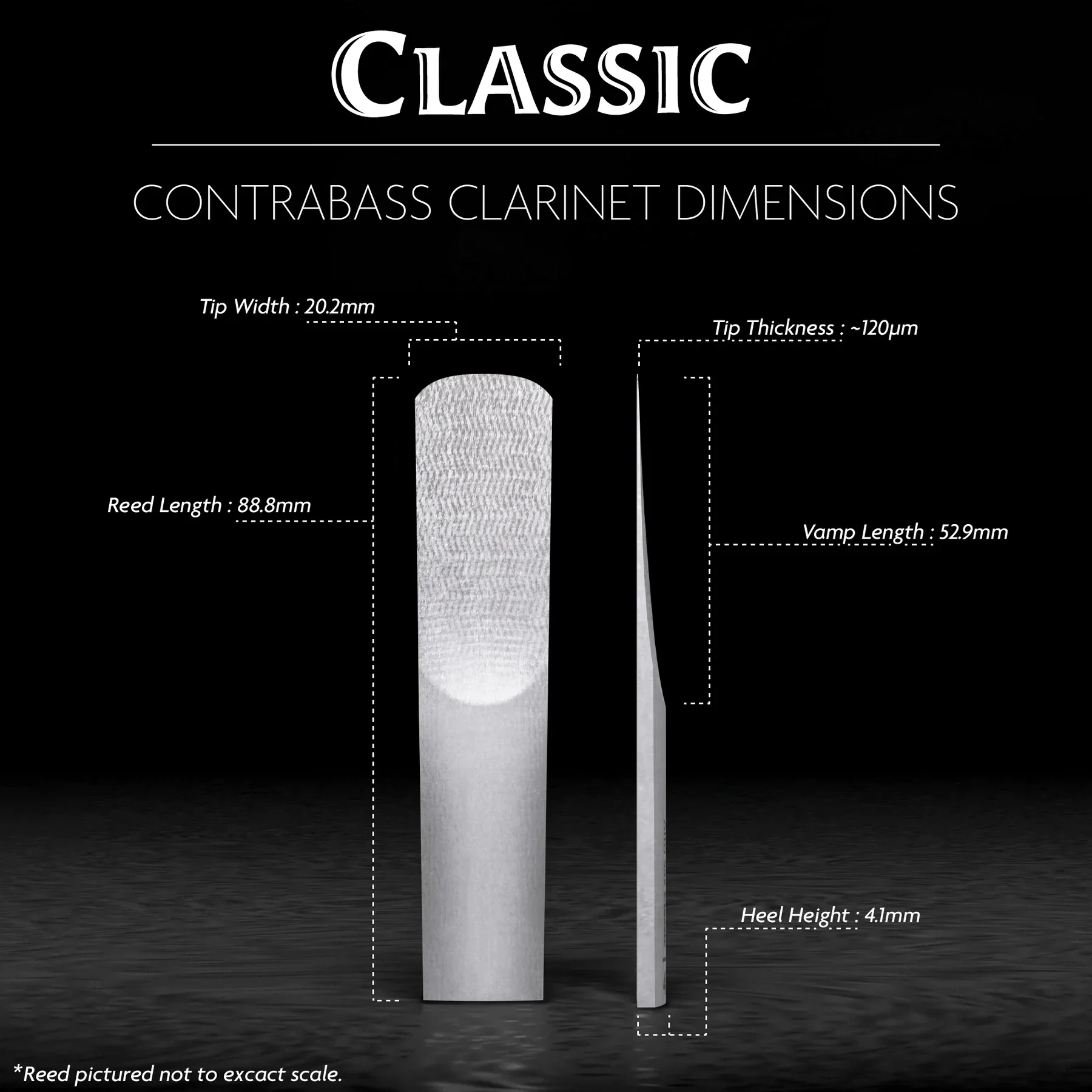 Legere Classic Contrabass Clarinet Reeds - 1 Synthetic Reed - Image 3
