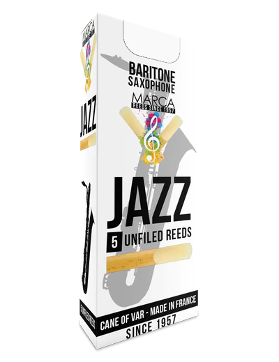 Marca JaZZ Unfiled Baritone Saxophone Reeds - 5 Per Box