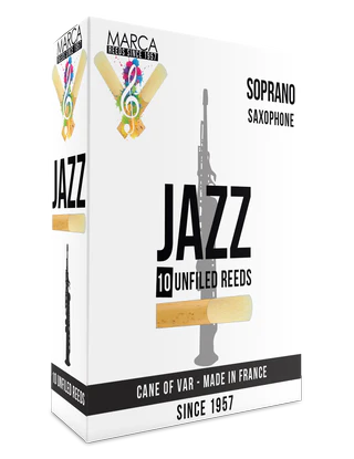 Marca JaZZ Unfiled Soprano Saxophone Reeds - 10 Per Box